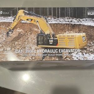 Cat 390F hydraulic excavator, discard scale model replica